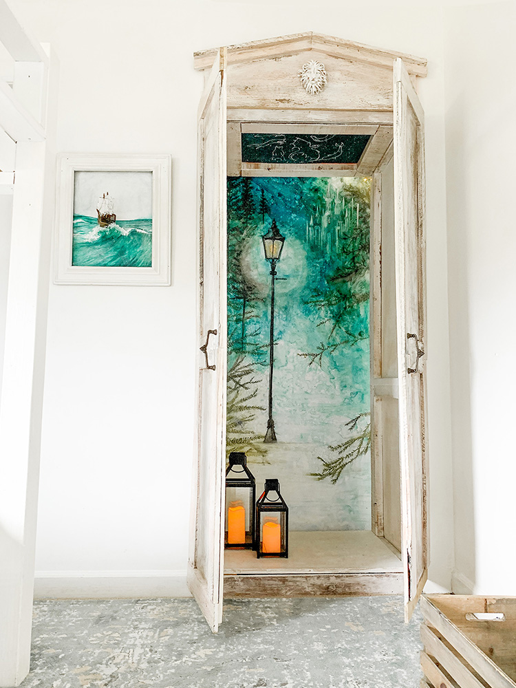 Narnia Inspired Bedroom cupboard turned secret room